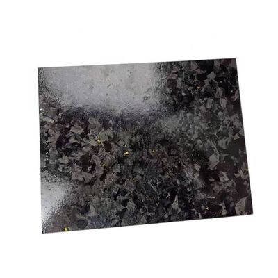 Glanzend/matte op maat gesmeed goud folie koolstofvezel plaat 50% Glanzend geweven smeedpatroon