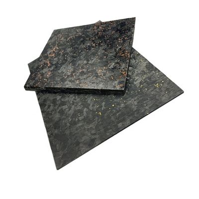 Glanzend/matte op maat gesmeed goud folie koolstofvezel plaat 50% Glanzend geweven smeedpatroon