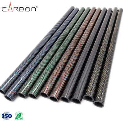 Metaldetector Carbon Fiber 3K Tent Twill Tube in rode zilveren blauwe of metalen kleur