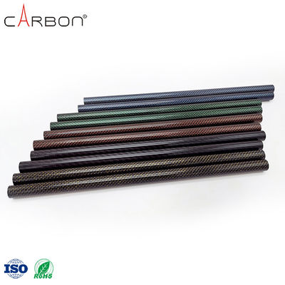 Metaldetector Carbon Fiber 3K Tent Twill Tube in rode zilveren blauwe of metalen kleur