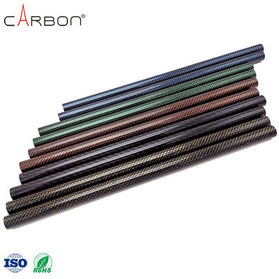 Metaldetector Carbon Fiber 3K Tent Twill Tube in rode zilveren blauwe of metalen kleur