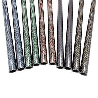 Metaldetector Carbon Fiber 3K Tent Twill Tube in rode zilveren blauwe of metalen kleur