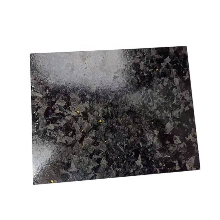 Glanzend/matte op maat gesmeed goud folie koolstofvezel plaat 50% Glanzend geweven smeedpatroon