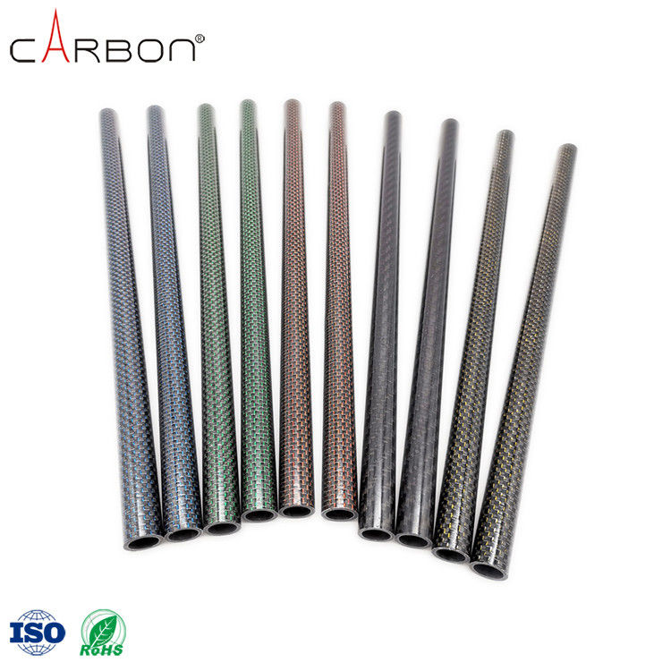 Metaldetector Carbon Fiber 3K Tent Twill Tube in rode zilveren blauwe of metalen kleur